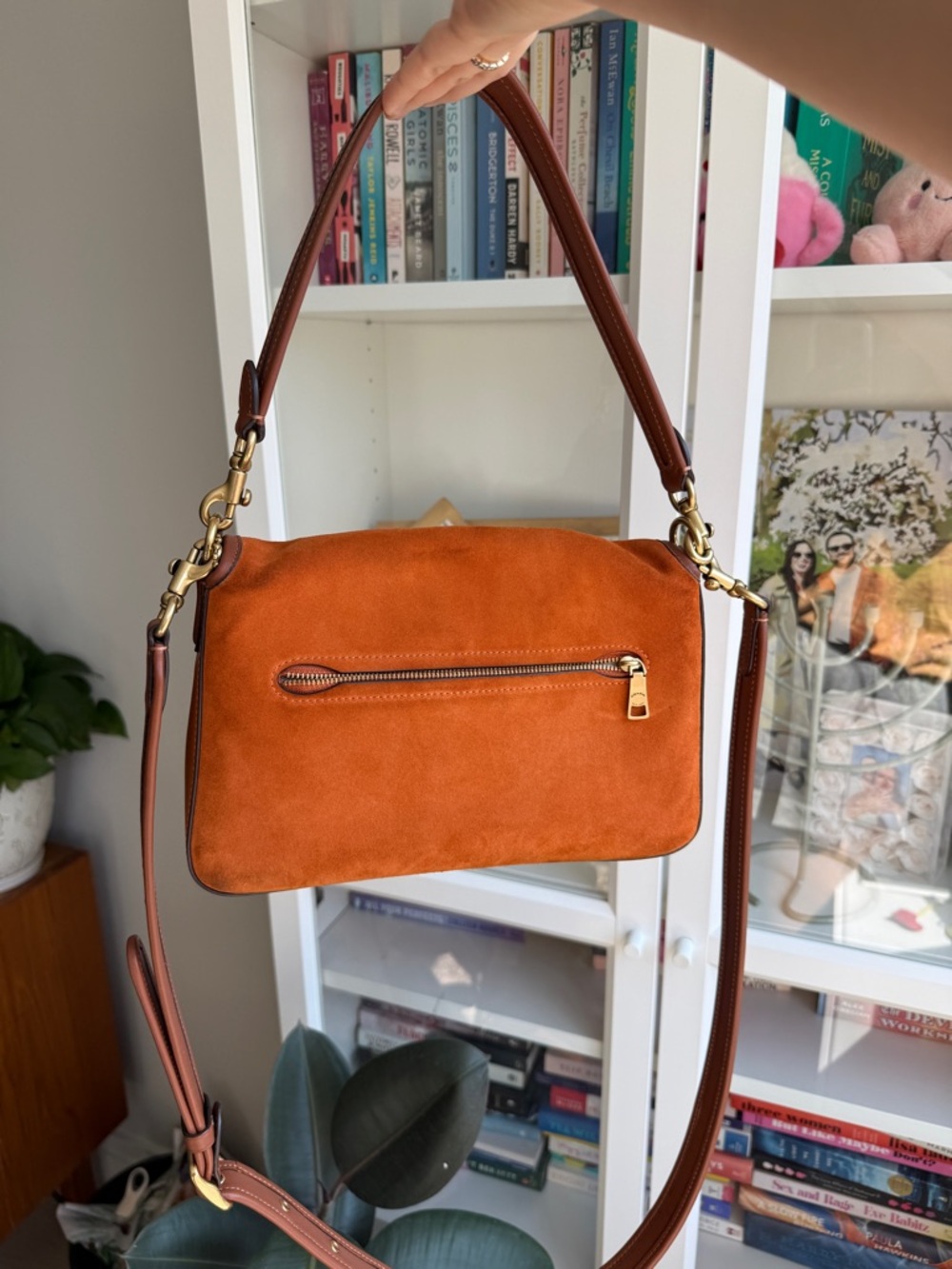 Coach Tabby Shoulder Bag in Orange and Brown with Gold Hardware - Picture 4 of 9